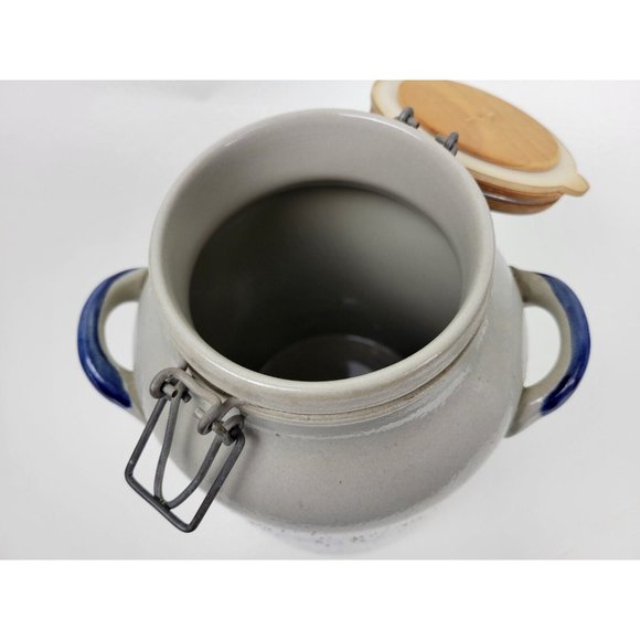 Vtg Gerzit Gerz German Salt Glaze Stoneware Lidded Jar Crock Handgemalt 10" 80oz - Picture 7 of 12